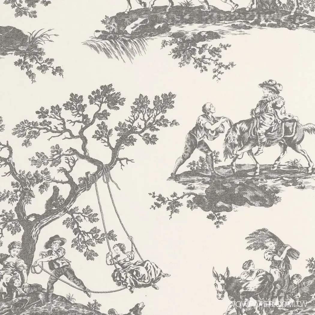 田野風情 壁紙(黑)