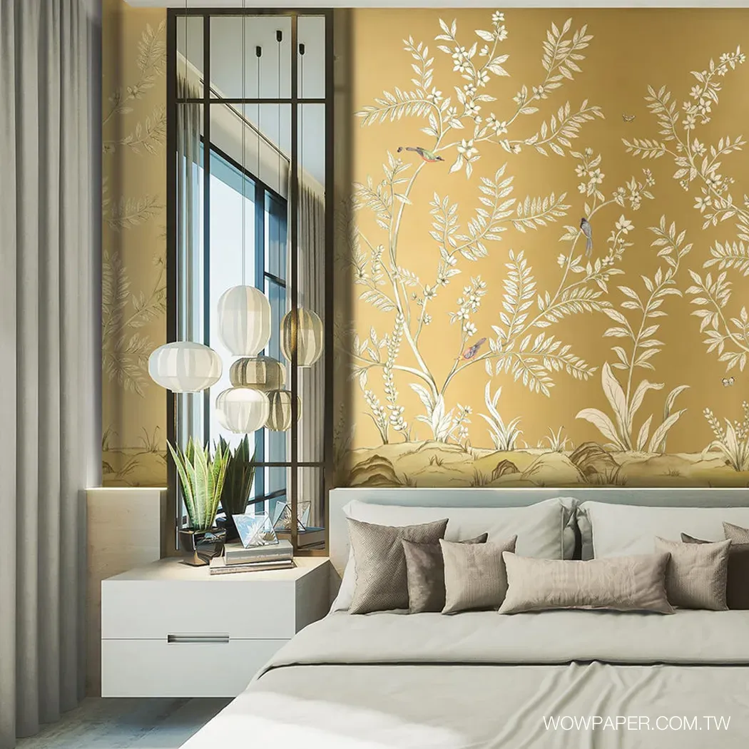 混搭金色法式中國風的現代風格現代寢室