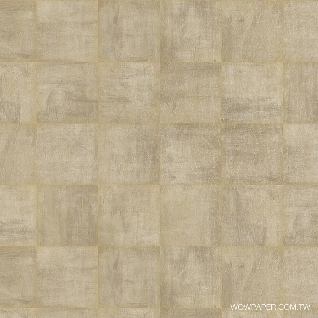粉金斑駁方塊 壁紙(卡其金)