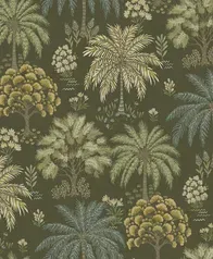 熱帶棕櫚林 壁紙(森林綠)