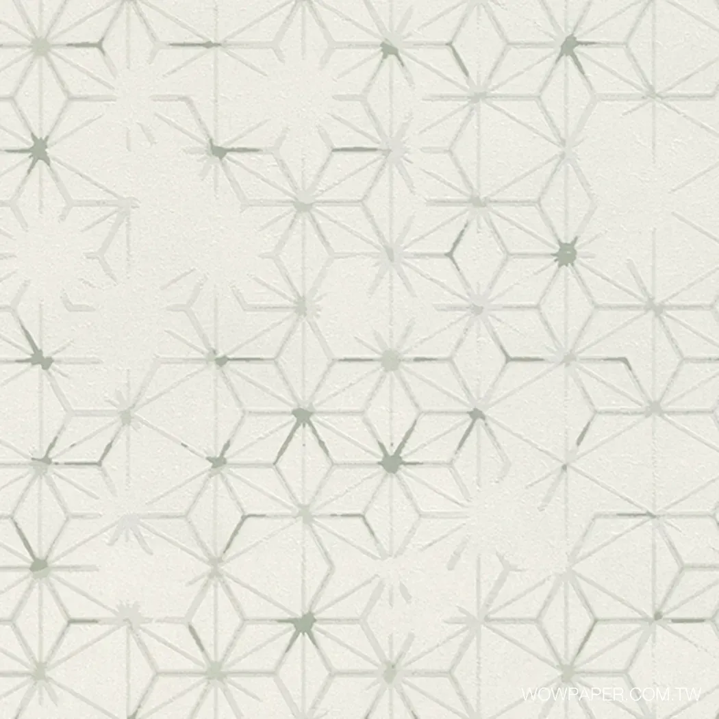 經典和柄「麻之葉」壁紙(香檳)