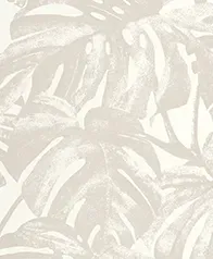 龜背竹葉 壁紙(米灰)