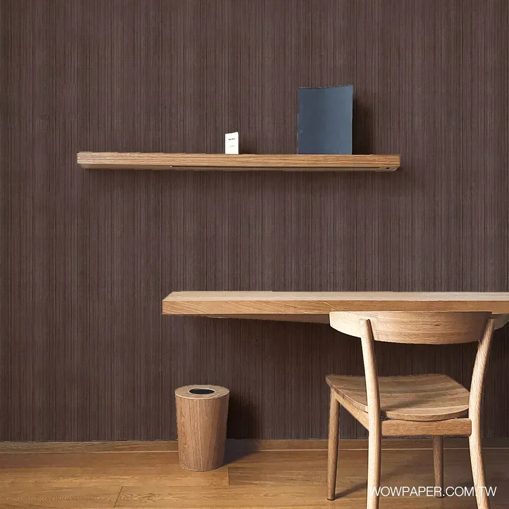 個性直織布紋 壁紙(褐)