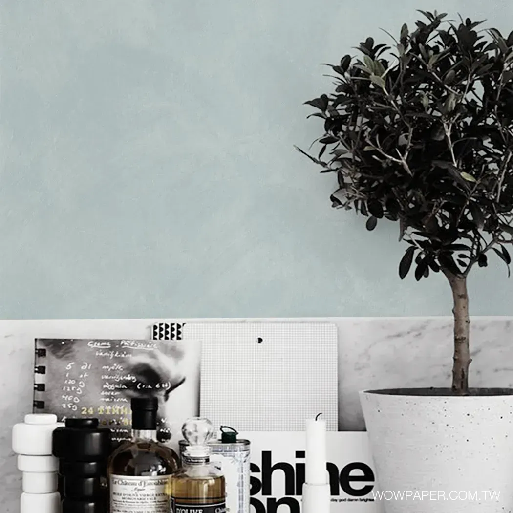 藝術泥灰牆 壁紙(月白藍)