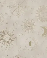 占星天體 壁紙(米金)