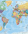 高密度世界地圖壁紙(彩色)