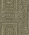 歐飾框紋 壁紙(棕綠)