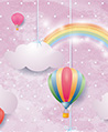 熱氣球物語壁紙-粉紅
