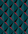 幾何藝術 壁紙(深藍綠)