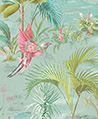 棕櫚鳥林 壁紙(藍綠)