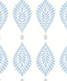 現代葉形圖騰 壁紙(藍)