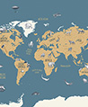 可愛世界地圖 壁紙